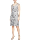 ALEX EVENINGS WOMENS EMBROIDERED SEQUINED COCKTAIL AND PARTY DRESS