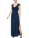 ALEX EVENINGS WOMENS LACE BODICE LONG EVENING DRESS