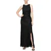 Alex Evenings Sequin Lace Cascading Ruffle Gown In Black