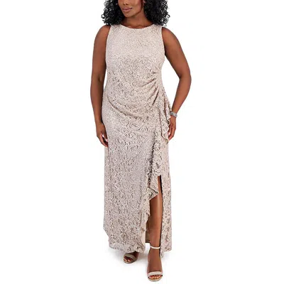 Alex Evenings Womens Lace Sequin Evening Dress In Multi