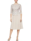 Alex Evenings Mock Two-piece Cocktail Dress In Grey