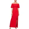 Alex Evenings Women's Off-the-shoulder Balloon-sleeve Gown In Multi