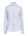 Alex Ingh Woman Shirt Light Blue Size 12 Cotton In Blue