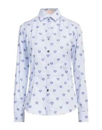 Alex Ingh Woman Shirt Light Blue Size 12 Cotton