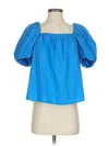 Alex Marie 3/4 Sleeve Blouse In Blue