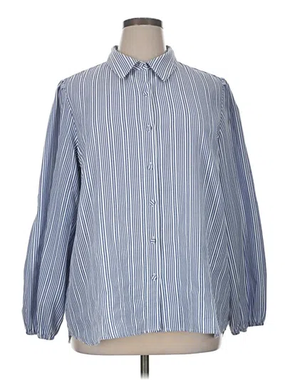 Pre-owned Alex Marie Long Sleeve Blouse In Blue