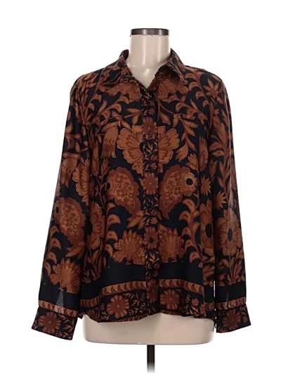 Pre-owned Alex Marie Long Sleeve Blouse In Brown