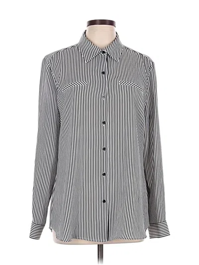 Pre-owned Alex Marie Long Sleeve Blouse In Silver