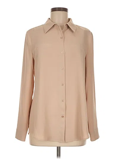 Pre-owned Alex Marie Long Sleeve Blouse In Tan