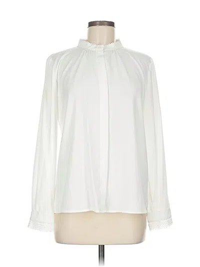 Pre-owned Alex Marie Long Sleeve Blouse In White