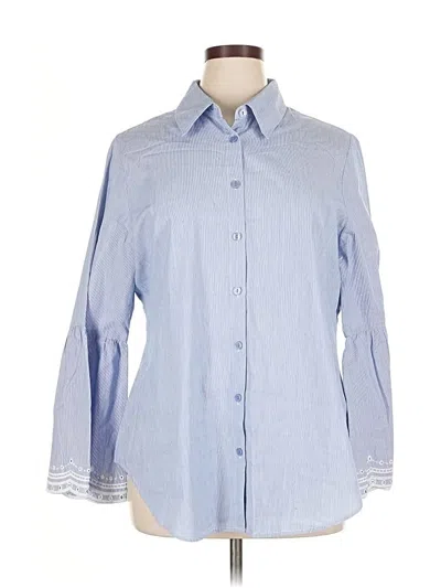Pre-owned Alex Marie Long Sleeve Button Down Shirt In Blue