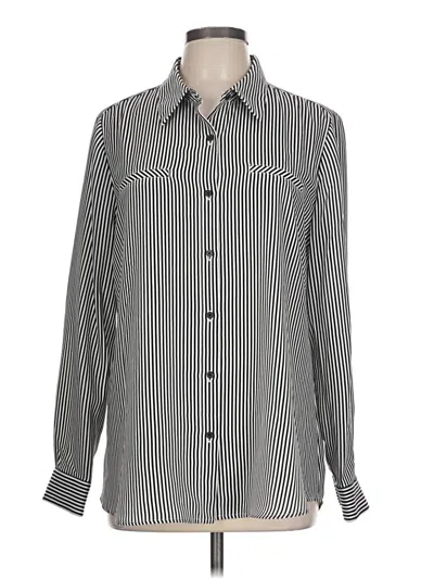 Pre-owned Alex Marie Long Sleeve Button Down Shirt In Silver