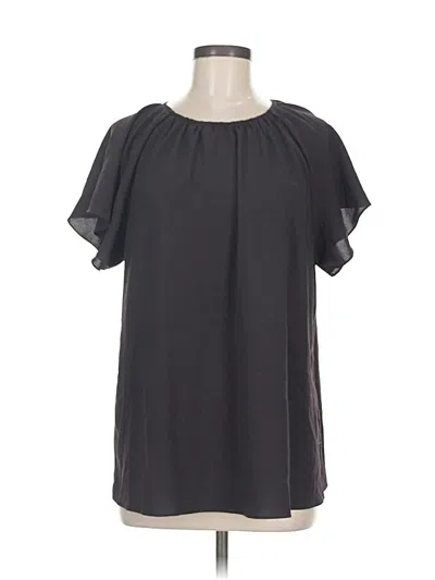 Pre-owned Alex Marie Short Sleeve Blouse In Black