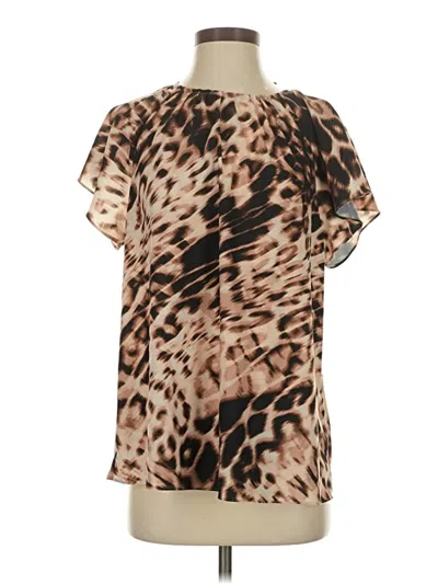 Pre-owned Alex Marie Short Sleeve Blouse In Brown