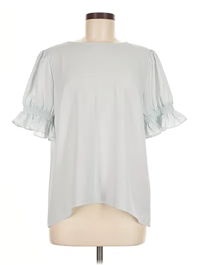 Pre-owned Alex Marie Short Sleeve Blouse In Gray