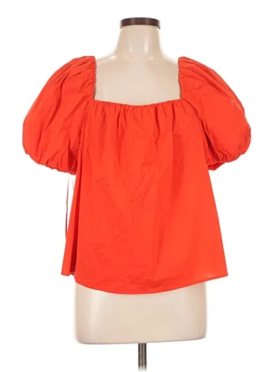 Pre-owned Alex Marie Short Sleeve Blouse In Orange