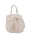 Alex Max Women's Mini Faux Fur Purse In Panna In White