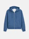 Alex Mill 12th Street Zip Hoodie In Heather Fleece In Blue