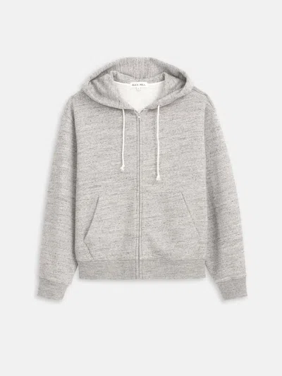 Alex Mill 12th Street Zip Hoodie In Heather Fleece In Gray