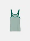 Alex Mill 365 Ribbed Tank In Green