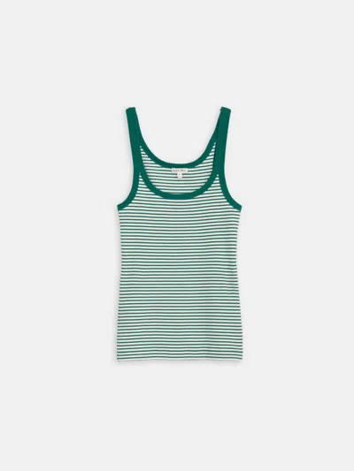 Alex Mill 365 Ribbed Tank In Green