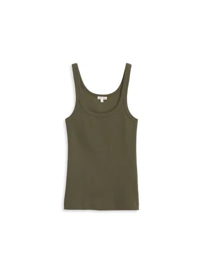 Alex Mill 365 Ribbed Tank In Army Olive