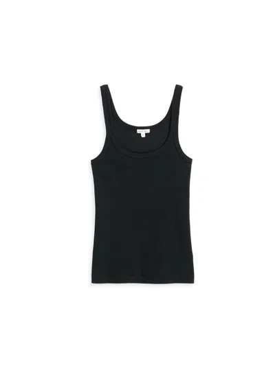 Alex Mill 365 Ribbed Tank In Black