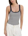 Alex Mill Stripe Stretch Cotton Rib Tank Top In Blue