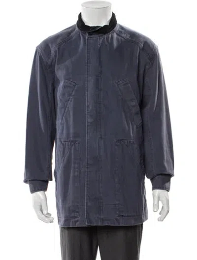Pre-owned Alex Mill Aaron Utility Jacket Windbreaker W/ Tags In Blue