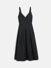 Alex Mill Abby Dress In Cotton Poplin In Rich Black