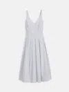 Alex Mill Abby Stripe Dress In Cotton Poplin In Blue