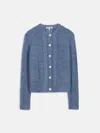Alex Mill Addison Pointelle-knit Cardigan In Frost Blue