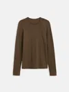 Alex Mill Airspun Tee In Cotton In Brown