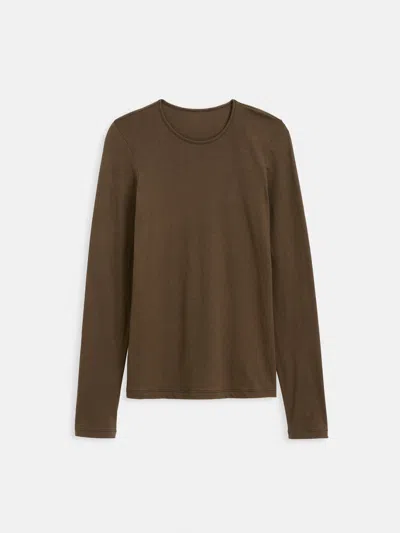 Alex Mill Airspun Tee In Cotton In Brown