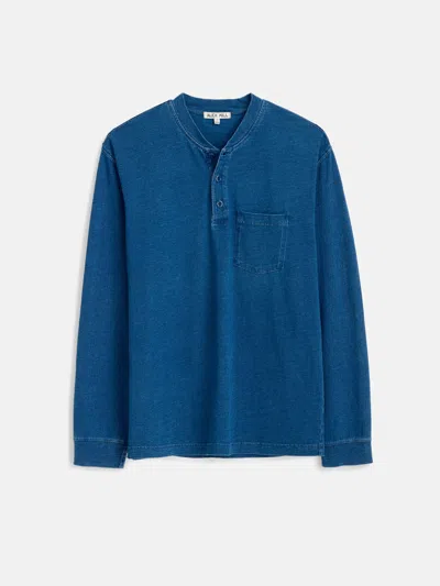 Alex Mill Alan Henley In Indigo Slub Cotton