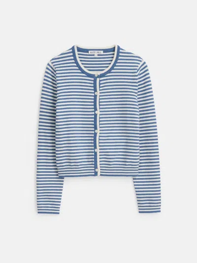 Alex Mill Albertina Cardigan In Azure/ivory