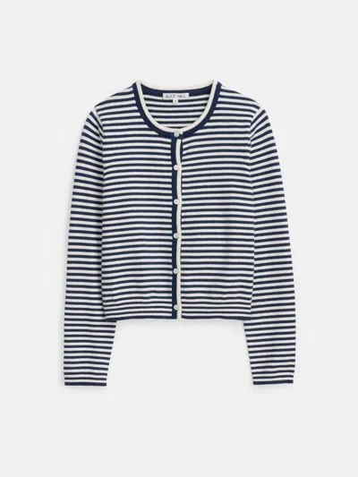 Alex Mill Albertina Cardigan In Sailor Navy/ivory