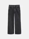 Alex Mill Alek Relaxed Wide Leg Pant In Black Denim In Seattle Black Wash