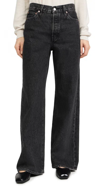 Alex Mill Alek Relaxed Wide Leg Pants Seattle Black Wash