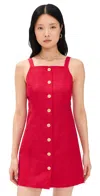 Alex Mill Alexis Dress In Cotton Linen In Crimson