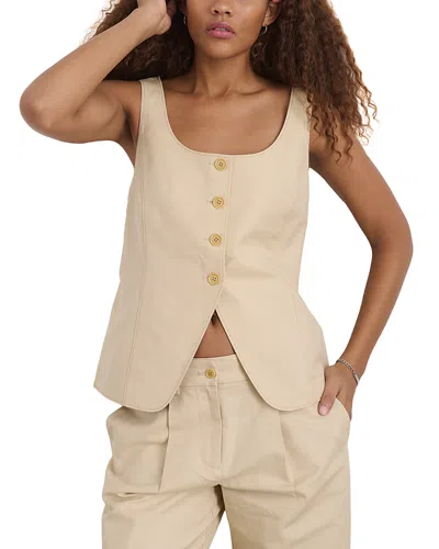 Alex Mill Soho Scoop Vest In Linen Cotton In Tan
