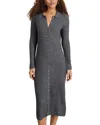 Alex Mill Long Sleeve Alice Ribbed Dress In Medium Heather Grey