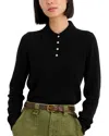 Alex Mill Alice Cashmere Polo Sweater In Black