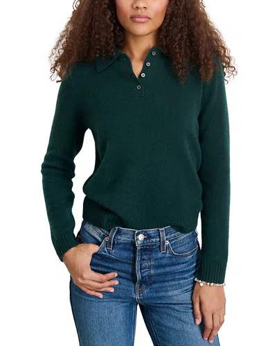 Alex Mill Alice Cashmere Polo Sweater In Green