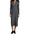 Alex Mill Long Sleeve Alice Ribbed Dress In Grey