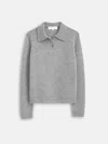 Alex Mill Alice Polo In Cashmere In Heather Grey