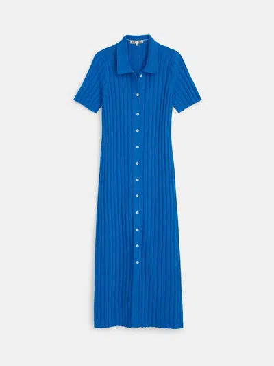 Alex Mill Alice Ribbed Sweater Dress In Cerulean Blue