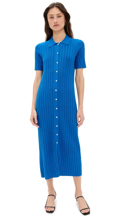 ALEX MILL ALICE RIBBED SWEATER DRESS CERULEAN BLUE