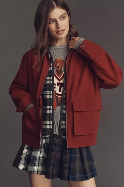 Alex Mill Alison Utility Jacket In Red