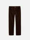 Alex Mill Slim Straight Fit Corduroy Pants In Brown
